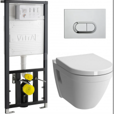 Комплект инсталляции с подвесным унитазом VITRA S50 с сиденьем и кнопкой 9003B003-7201